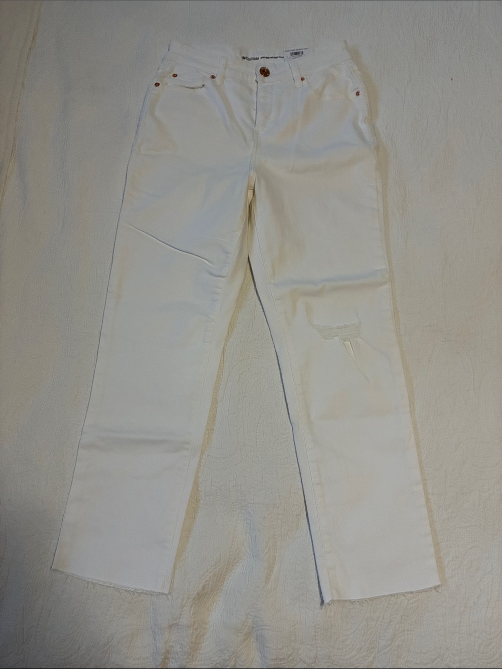 NWT INC White Women's High Rise Skinny Size 4/27